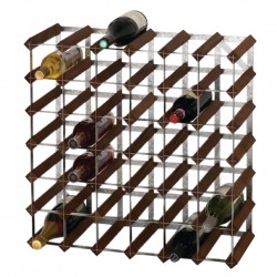 Wijnrek donker hout voor 42 flessen - Traditional Wine Racks