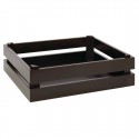 APS Superbox buffetkrat zwart GN 1/2 – stapelbare krat van massief hout