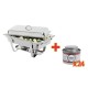 Olympia Milan Chafing Dish met 24x Vloeibare Brandpasta - Speciale Aanbieding