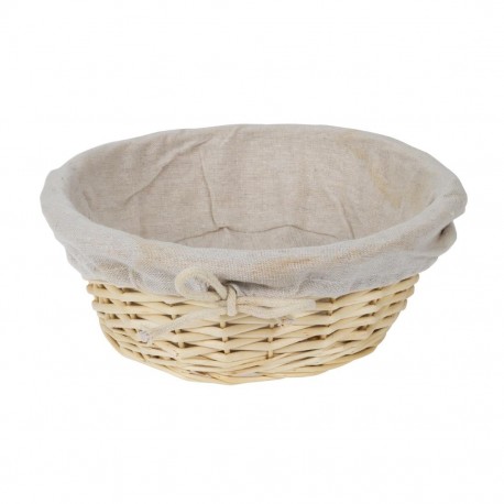 Olympia ronde broodmand met hoes – Vlechtwerk, Bruin, Ø23 cm