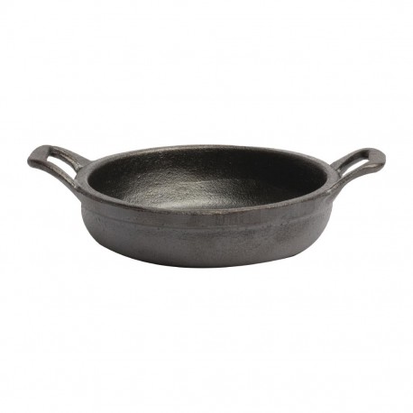 Comas minipan 2 oren 12cm – gietijzeren mini braadpan voor buffet presentatie