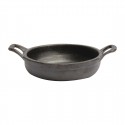 Comas minipan 2 oren 12cm – gietijzeren mini braadpan voor buffet presentatie