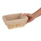 Olympia broodmand vierkant met hoes – bruin vlechtwerk 23x23cm