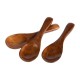 APS Moon 6-delige buffetset – 3 houten lepels & 3 melamine kommen 80mm, grijs