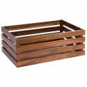 APS Superbox acaciahouten krat 555x350mm – stijlvolle presentatiekrat voor buffet en horeca