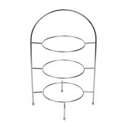 Olympia etagère voor borden tot 21cm - verchroomd buffetdisplay met 3 etages