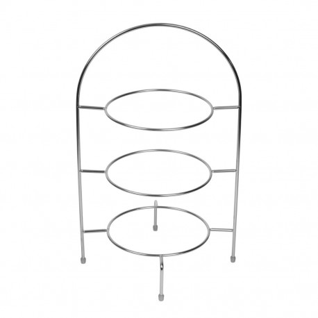 Olympia etagère voor borden tot 21cm - verchroomd buffetdisplay met 3 etages