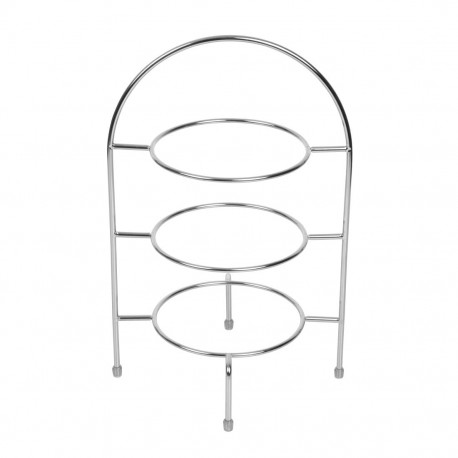 Olympia High Tea Standaard Chroom voor Borden tot 267 mm - Driedelige Etagère