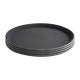 Olympia Kristallon ronde antislip dienbladen polypropyleen zwart – set van 6 stuks