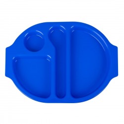 Olympia Kristallon dienbladen met vakken 37,5x27,8cm blauw (10 stuks)