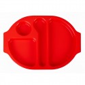 Olympia Kristallon dienbladen met vakken 37,5x27,8cm rood - set van 10