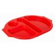 Olympia Kristallon dienbladen met vakken 37,5x27,8cm rood - set van 10