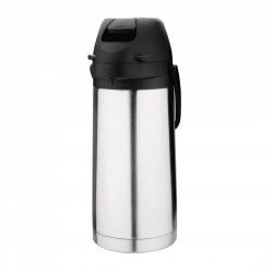 Nisbets Essentials RVS Thermoskan met Pomp 1,9L - Zilver