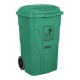 Jantex 120L afvalcontainer met voetpedaal - groen