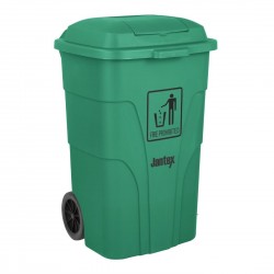 Jantex 120L afvalcontainer met voetpedaal - groen