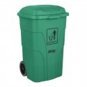 Jantex 120L afvalcontainer met voetpedaal - groen