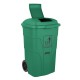 Jantex 120L afvalcontainer met voetpedaal - groen