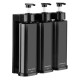 Wandgemonteerde drievoudige douchepompdispenser wit ABS – badkamer & hotel