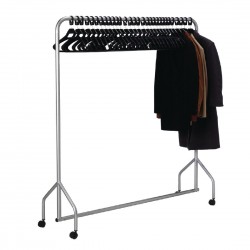Metalen Kledingrek Bolero – Zilver, Stevig en Mobiel voor Hotelkamer & B&B