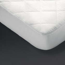 Mitre Essentials Crown Matrasbeschermer – Wit Polykatoen voor Eenpersoonsbed 90x190 cm