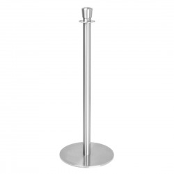 Bolero Vlakke Basis Barrièrepalen - Geborsteld RVS (2 stuks)