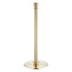 Bolero geborsteld messing staanders met platte voet en inschuifbare banner - set van 2 stuks
