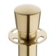 Bolero geborsteld messing staanders met platte voet en inschuifbare banner - set van 2 stuks