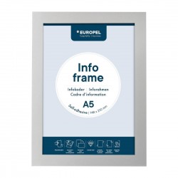 Europel Infokader Zelfklevend A5 Zilver – Set van 2 Stuks