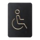 Pictogram Bord Rolstoel Zwart – Invaliden Toiletbord Multiplex