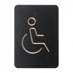 Pictogram Bord Rolstoel Zwart – Invaliden Toiletbord Multiplex
