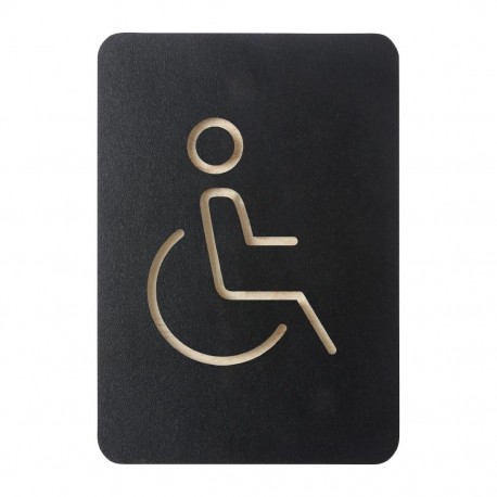 Pictogram Bord Rolstoel Zwart – Invaliden Toiletbord Multiplex