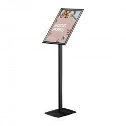Vrijstaande Infostand A3 met Snap Frame – Zwart Geanodiseerd Aluminium