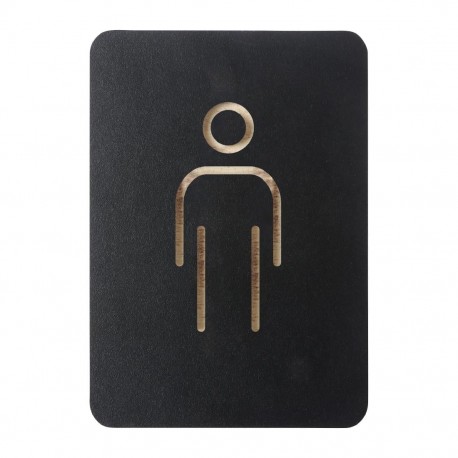 Europel Pictogram Teken Man Zwart – Herentoiletbord van DTM Primera