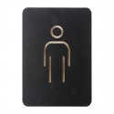 Europel Pictogram Teken Man Zwart – Herentoiletbord van DTM Primera