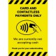 Vinylsticker A4 'Alleen contactloos of met pas betalen' - Geel