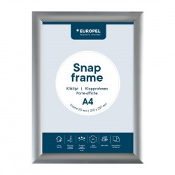 Europel Clicklijst A4 25mm Zilver – Display Sign van Geanodiseerd Aluminium
