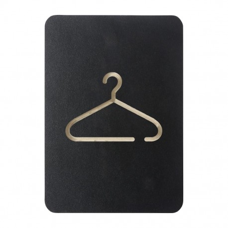 Europel Pictogram Bord Garderobe Zwart - DTM Primera