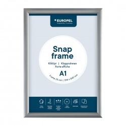 Europel Snap Frame A1 25mm Zilver - Kliklijst DTM Primera