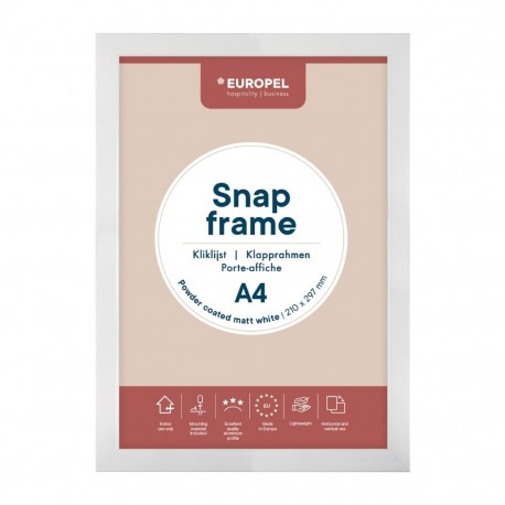 Europel Kliklijst A4 25mm Mat Wit – DTM Primera Display Sign