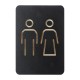 Pictogrambord Toilet Mannen/Vrouwen Zwart – DTM Primera Display Sign