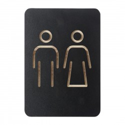 Pictogrambord Toilet Mannen/Vrouwen Zwart – DTM Primera Display Sign