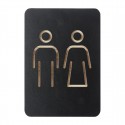 Pictogrambord Toilet Mannen/Vrouwen Zwart – DTM Primera Display Sign