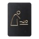 Pictogram Bord Baby Zwart – Multiplex Wandbord DTM Primera