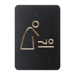 Pictogram Bord Baby Zwart – Multiplex Wandbord DTM Primera