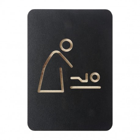 Pictogram Bord Baby Zwart – Multiplex Wandbord DTM Primera