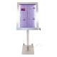 Securit RVS display met paal en voet voor 4 A4-vellen – zilver