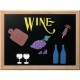 Securit wandkrijtbord mahonie 40x50cm