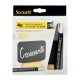 Securit Silhouette mini krijtborden rechthoekig met krijtstift en houten voet (4 stuks)