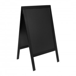 Securit Black Woody groot stoepkrijt bord – zwart houten krijtbord voor buiten