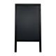 Securit Black Woody groot stoepkrijt bord – zwart houten krijtbord voor buiten